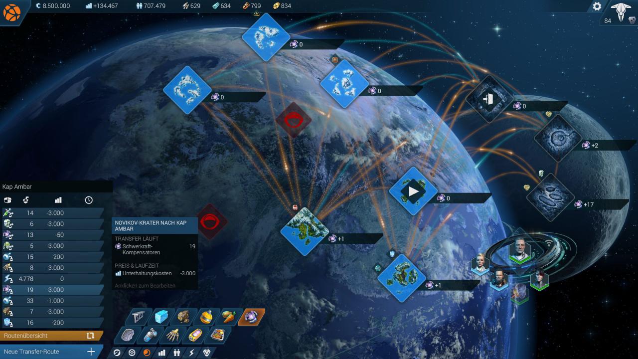 [12/11/2015] Anno 2205-Tipps:Schon ein kleines Cargo-Shuttle vom Mond zur Erde kostet euch 3.000 Credits pro Route.