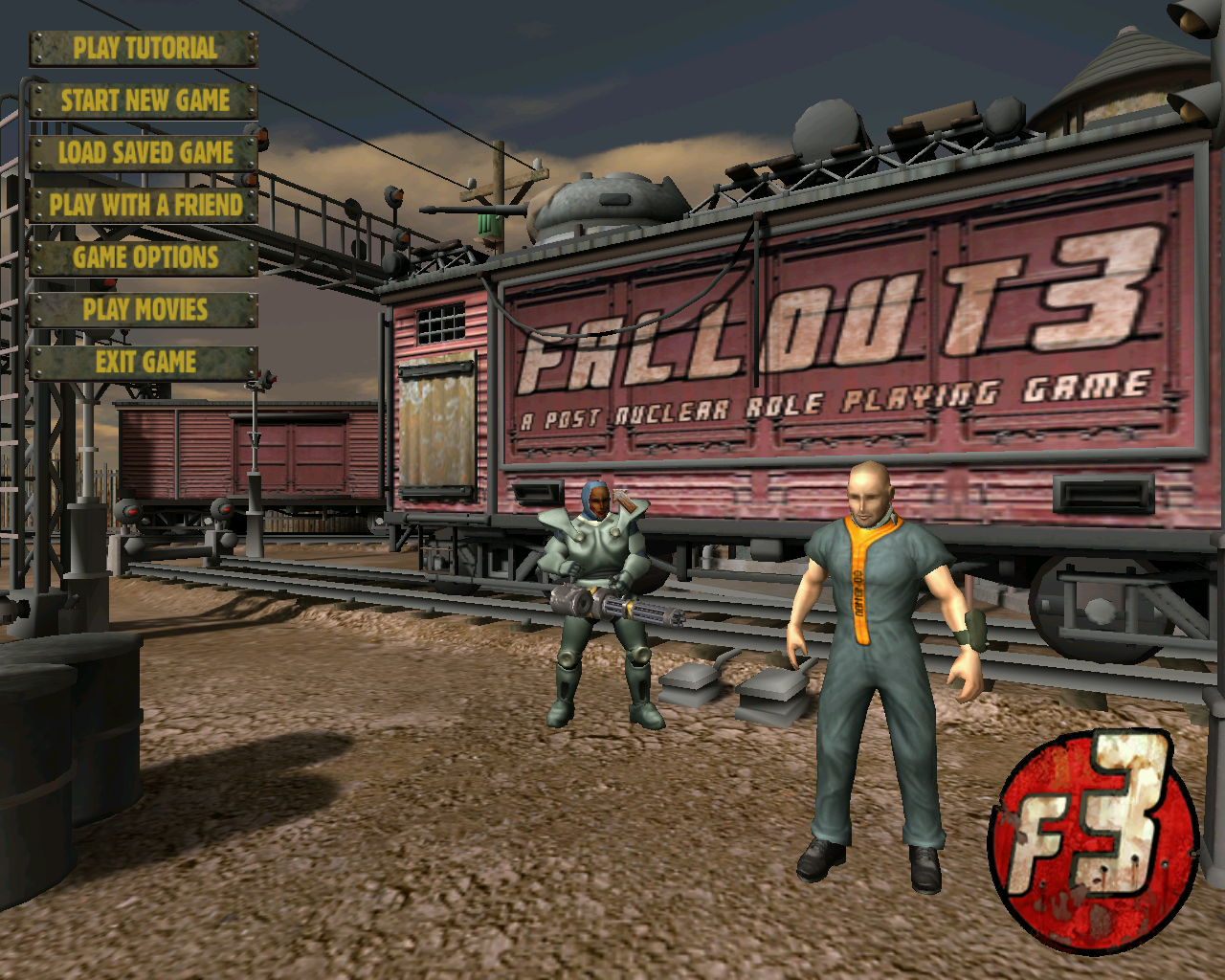 [04/11/2015] Das Hauptmenü der Techdemo zu Van Buren/Fallout 3.