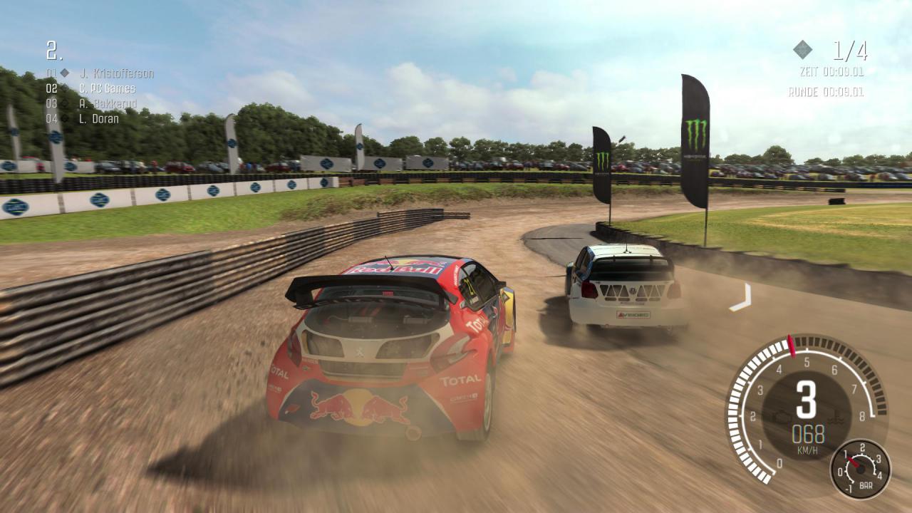 [14/12/2015] Beim Rallycross müsst ihr darauf achten, einmal pro Rennen eine Jokerrunde zu fahren. Die KI-Fahrer