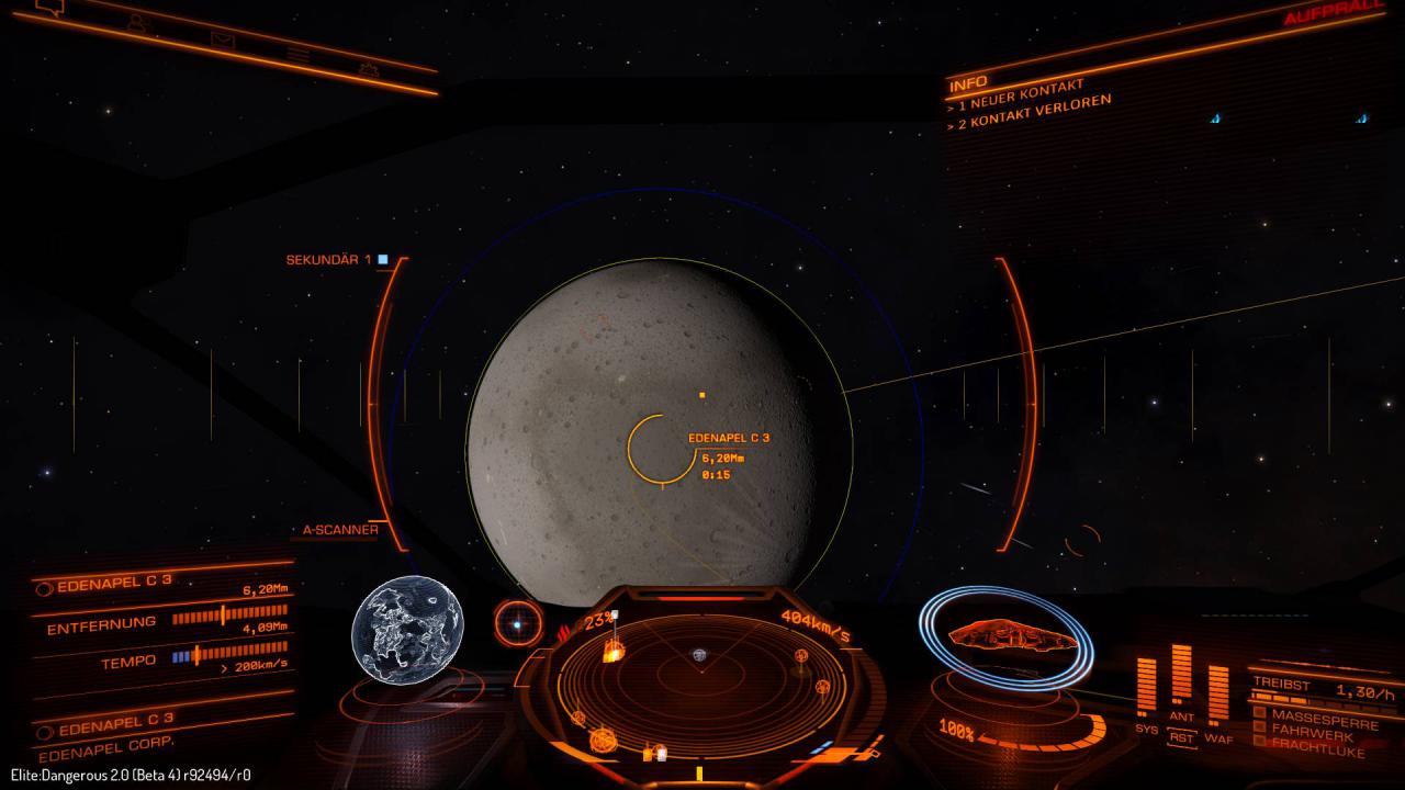 [09/12/2015] Anflug auf unser Planetenziel in Elite Dangerous: Horizons