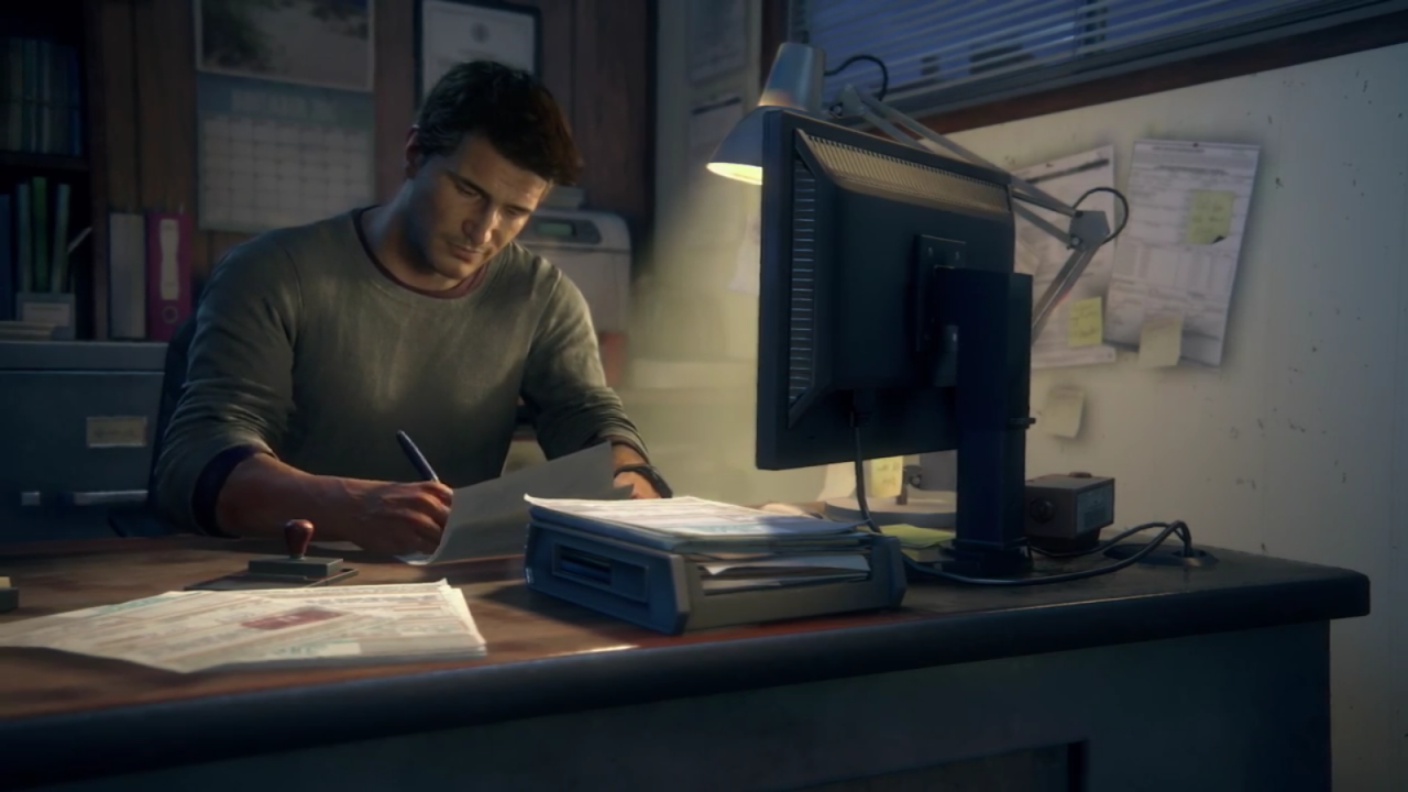 Uncharted 4-Held Nathan Drake schreibt einen Brief
