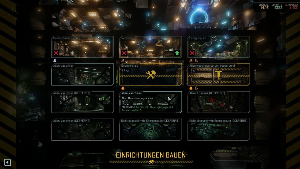 [10/12/2015] Auf eurer fliegenden Festung Avenger baut ihr neue Räume, um Zugang zu besserer Ausrüstung zu erhalten.