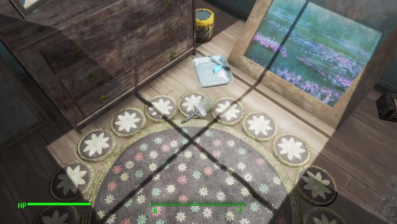 [10/12/2015] Schlüssel unterm Farbpinsel: Bethesda weiß in Fallout 4 auch ohne Dialoge und Zwischensequenzen klasse Geschichten zu erzählen - und zwar einfach durch die Umgebungen.