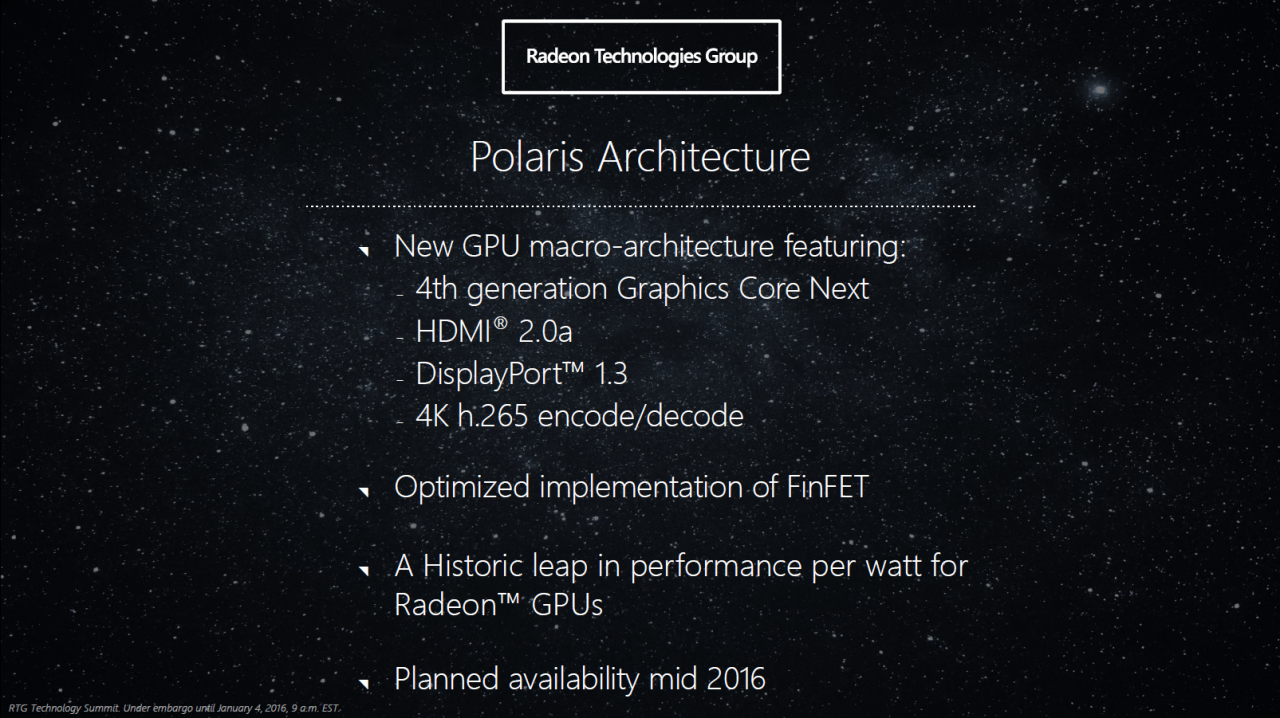 [04/01/2016] Eckdaten zu AMDs Polaris