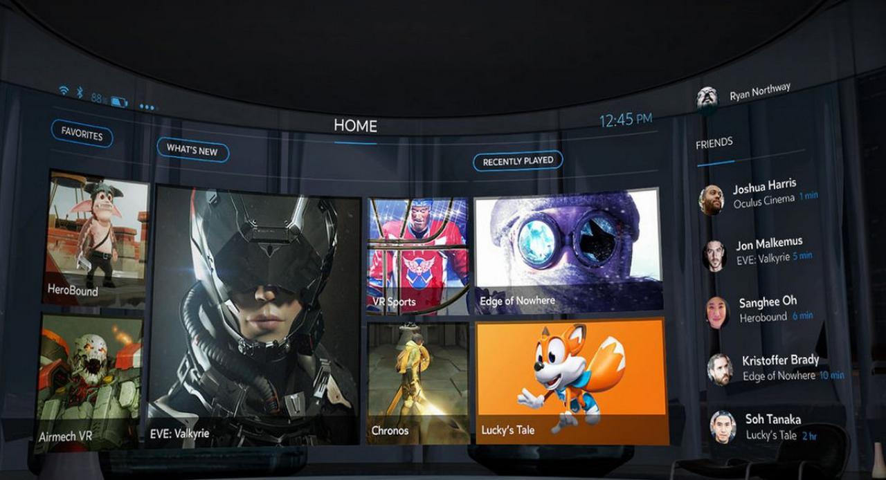 [05/01/2016] Ein mögliches virtuelles Spielezimmer, in dem ihr euch mir Oculus Rift umsehen könnt.