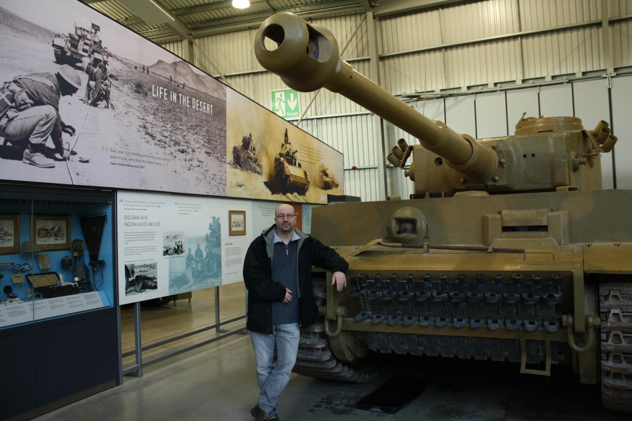 [25/02/2016] Tank Museum Bovington: Der gezeigte Tiger 131 wurde von den Alliierten während des Zweiten Weltkriegs 1943 erbeutet. Im Tank Museum wurde der Panzer aufwändig restauriert und ist inzwischen sogar fahrtüchtig.