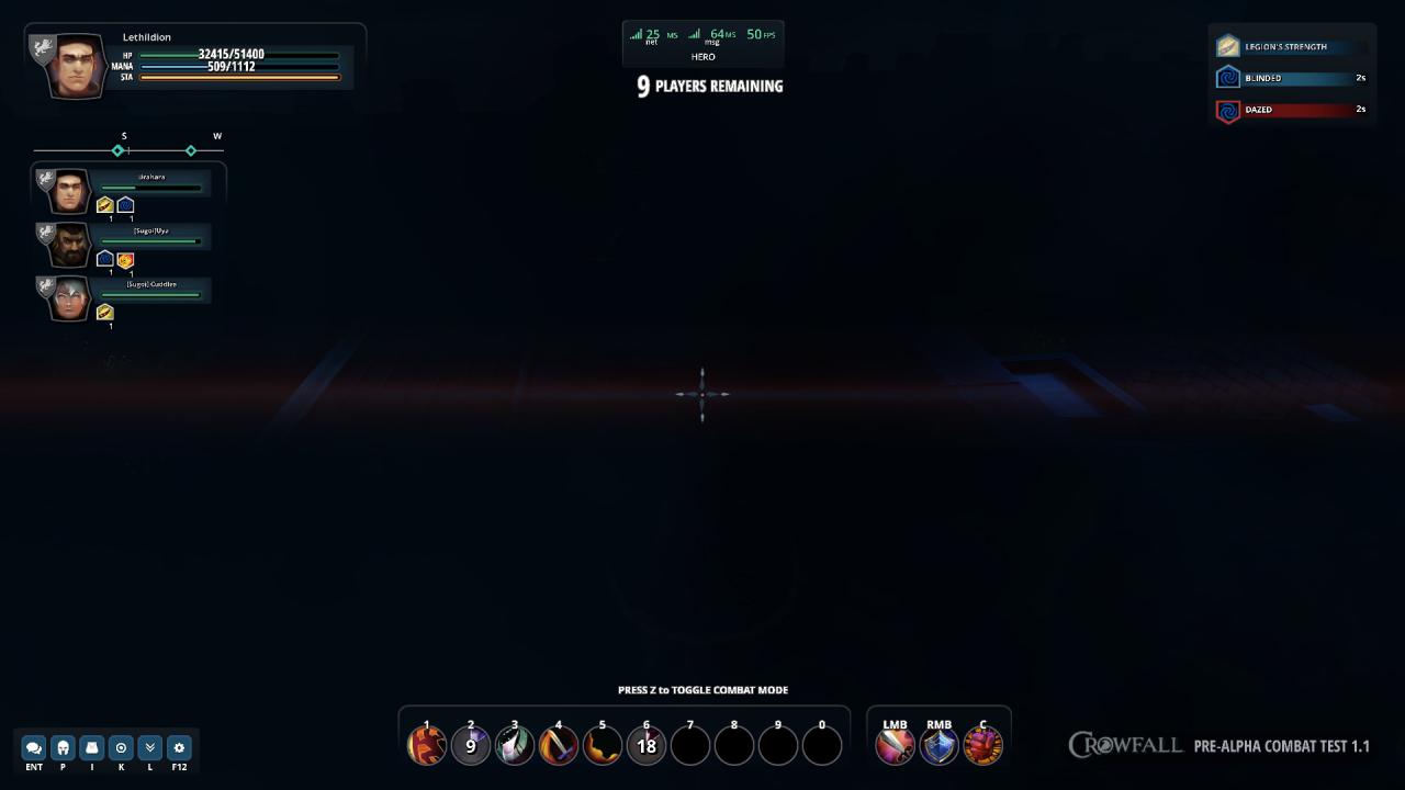 [09/02/2016] Alpha-Eindruck von Crowfall: Diese Sichteinschränkung haben wir der Fähigkeit eines Gegners zu verdanken.
