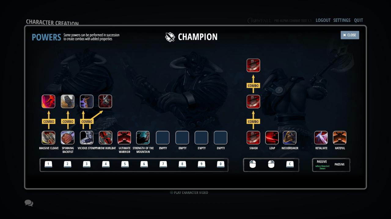 [09/02/2016] Alpha-Eindruck von Crowfall: Die Skill-Liste der einzelnen Klassen verrät, welche Kombos ihr wie aktivieren könnt.