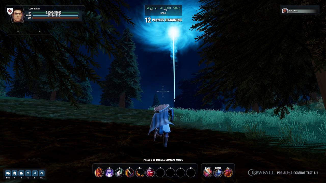 [09/02/2016] Alpha-Eindruck von Crowfall: Dieser Strahl markiert das Zentrum der Karte.