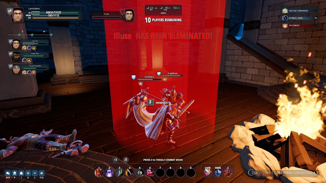 [09/02/2016] Alpha-Eindruck von Crowfall: Diesen Kampf in der Burg konnten wir für uns entscheiden.
