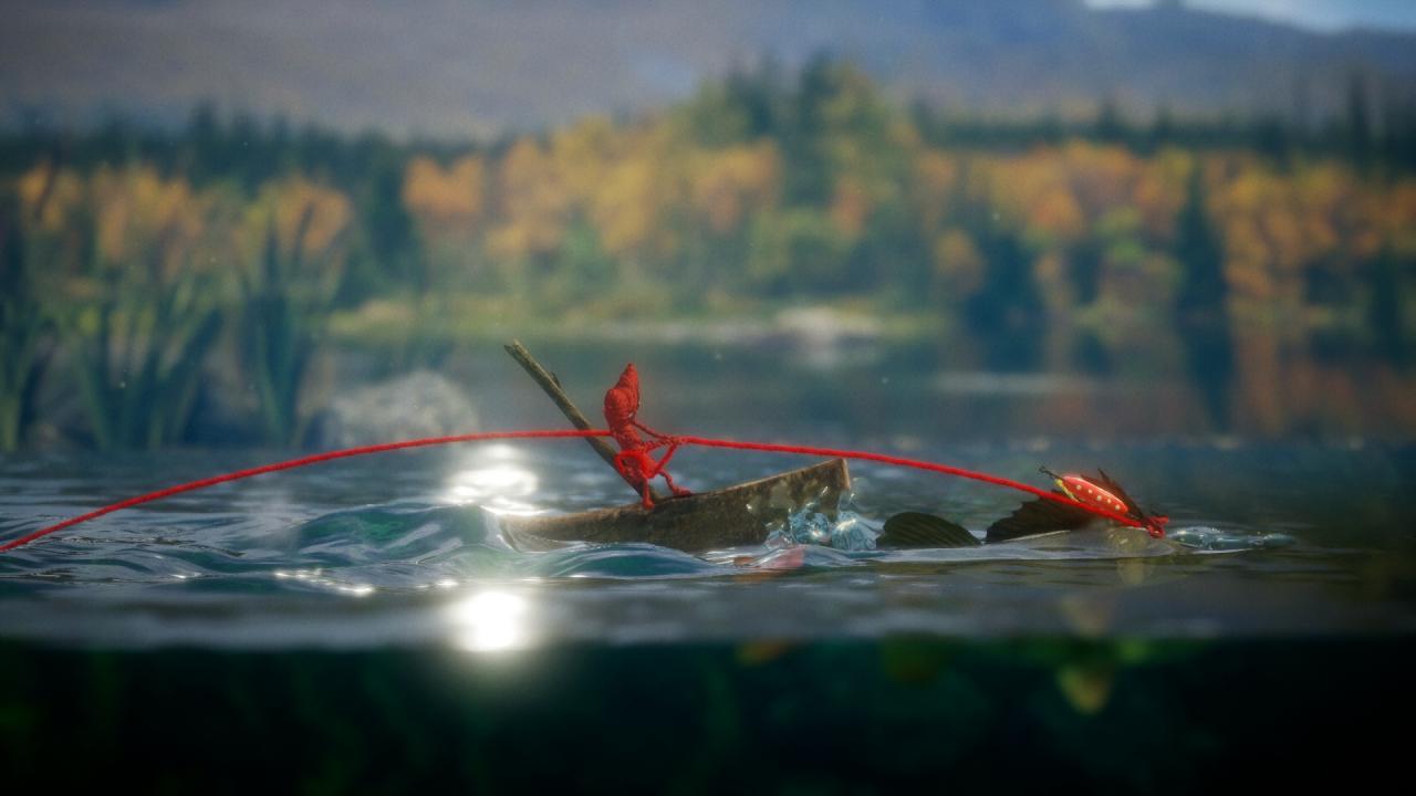 [04/02/2016] Unravel steckt voller hübscher Einfälle. Hier lassen wir uns von einem Fisch über einen Teich ziehen.