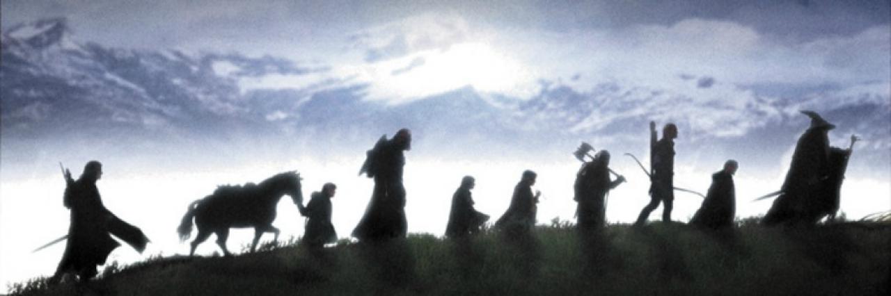 [04/03/2016] Die 9 Gefährten: Boromir, Sam (mit Lutz) , Aragorn, Pippin, Merry, Gimli, Legolas, Frodo, Gandalf (von li. nach re.)