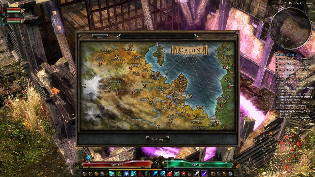[02/03/2016] Wie in Diablo 2: Per Town Portal und Teleportern reisen wir schnell und bequem durch die weitläufige Spielwelt.