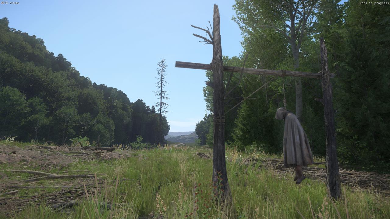 [06/03/2016] Kingdom Come: Deliverance, Beta - Schauerliches Fotomotiv. Warum dieser arme Mensch hier aufgeknüpft wurde, wissen wir nicht.