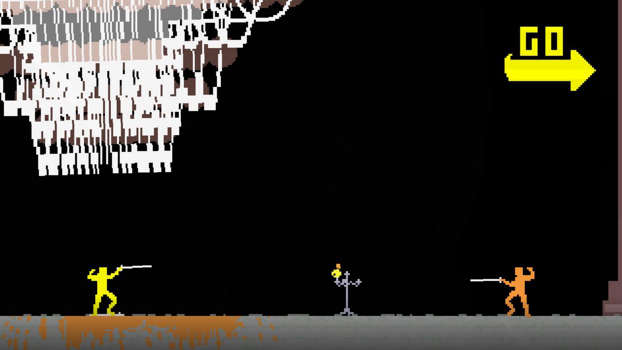 [19/03/2016] Nidhogg - Wenn es etwas kompetitiver mit Tendenz zu einer Prügelei sein soll, legen wir euch das 2D-Fechten in Nidhogg ans Herz. Zwei Spieler müssen sich gegenseitig im Kampf niederstechen und dann über mehrere Bildschirm-Etappen ins Ziel laufen.