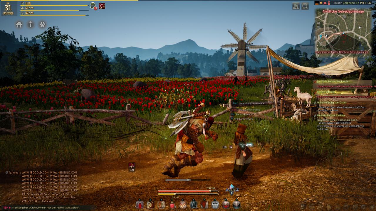 [15/04/2016] Die Welt von Black Desert ist malerisch schön, schade nur, dass ein Goldseller im Chat die Idylle zerstört.