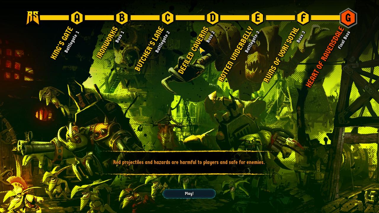 Rogue Stormers ist in sieben Levels mit mehreren Bosskämpfen unterteilt.