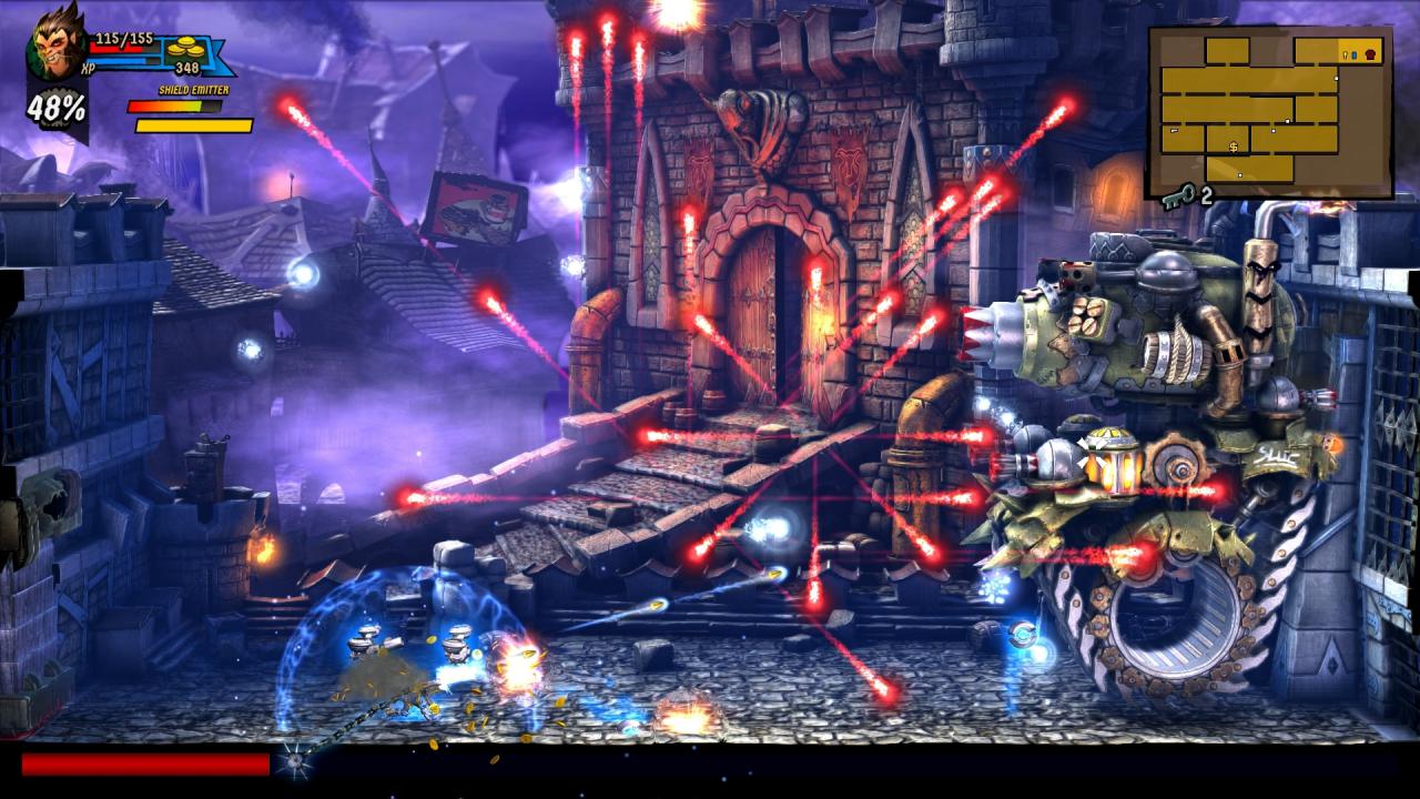 Wenn wir Glück haben und viele gute Upgrades finden, geraten die späteren Bosskämpfe etwas zu leicht.