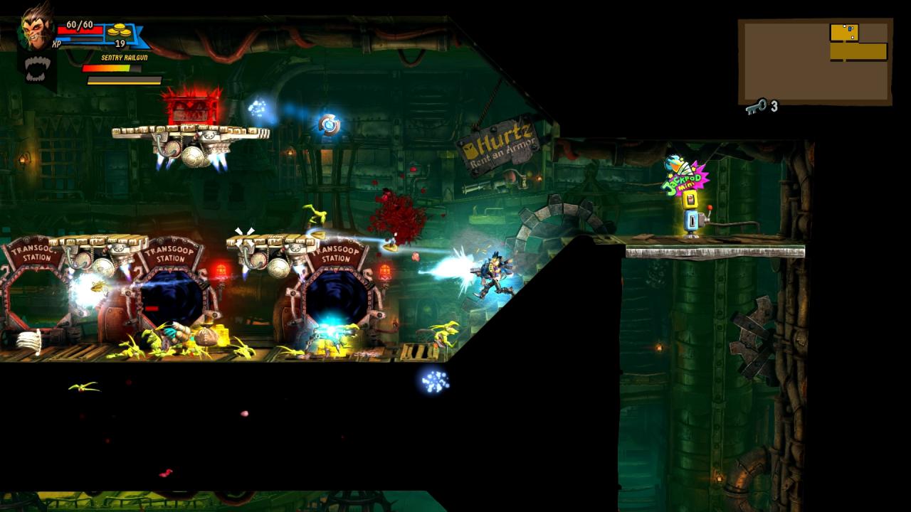 Die Levels sind vollgestopft mit Kisten und Spielautomaten, die - wenn wir Glück haben - neue Upgrades für uns enthalten.