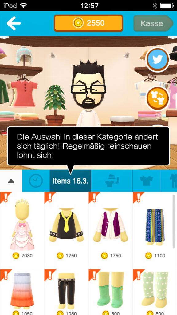 [01/04/2016] Die Auswahl in der Outfit-Boutique wechselt jeden Tag. Schaut ruhig öfters vorbei, vielleicht gibt's was Neues!