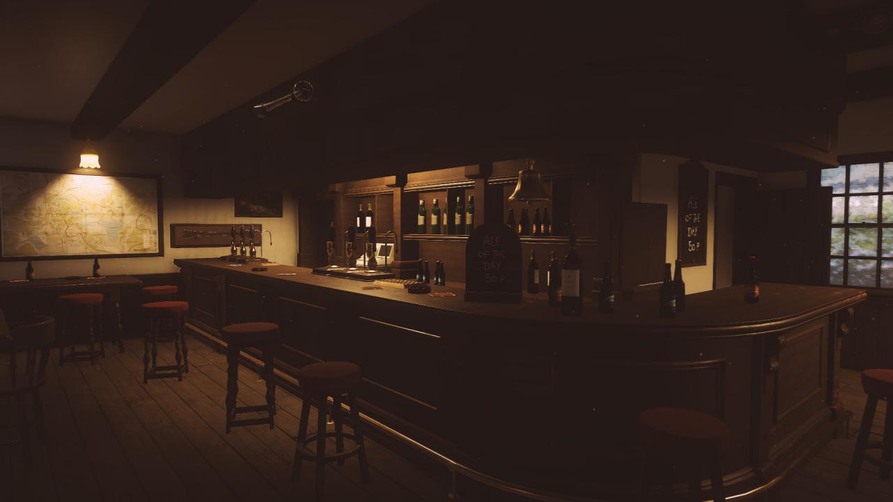 [29/04/2016] The Stars at Night ist keine gewöhnliche Videospiel-Taverne. Der britische Pub aus Everybody's Gone to the Rapture ist wie der Rest der Spielwelt einsam und verlassen. Auf dem Tresen glimmt noch eine Zigarette vor sich her und gesellige Stimmung kommt nicht auf - nichtsdestotrotz versprüht der Pub eine beklemmende und einzigartige Atmosphäre. Und die stilechte Einrichtung weiß zu entzücken. Hier machen wir Rast.
