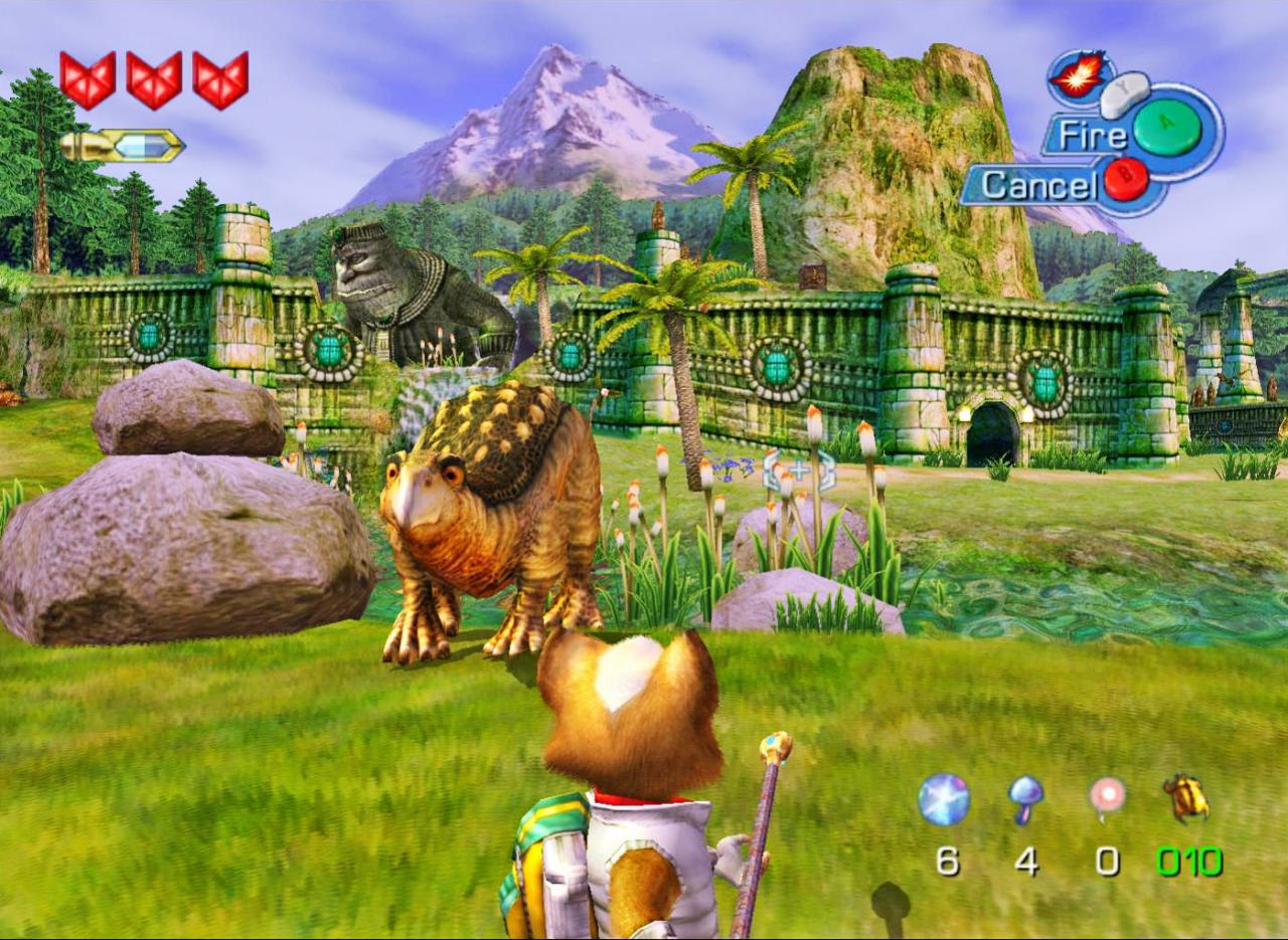 [22/04/2016] Puh, an welches Spiel erinnert wohl diese Aufmachung samt Interface? Richtig, Star Fox Adventures hat sich sehr viel bei The Legend of Zelda ausgeliehen.