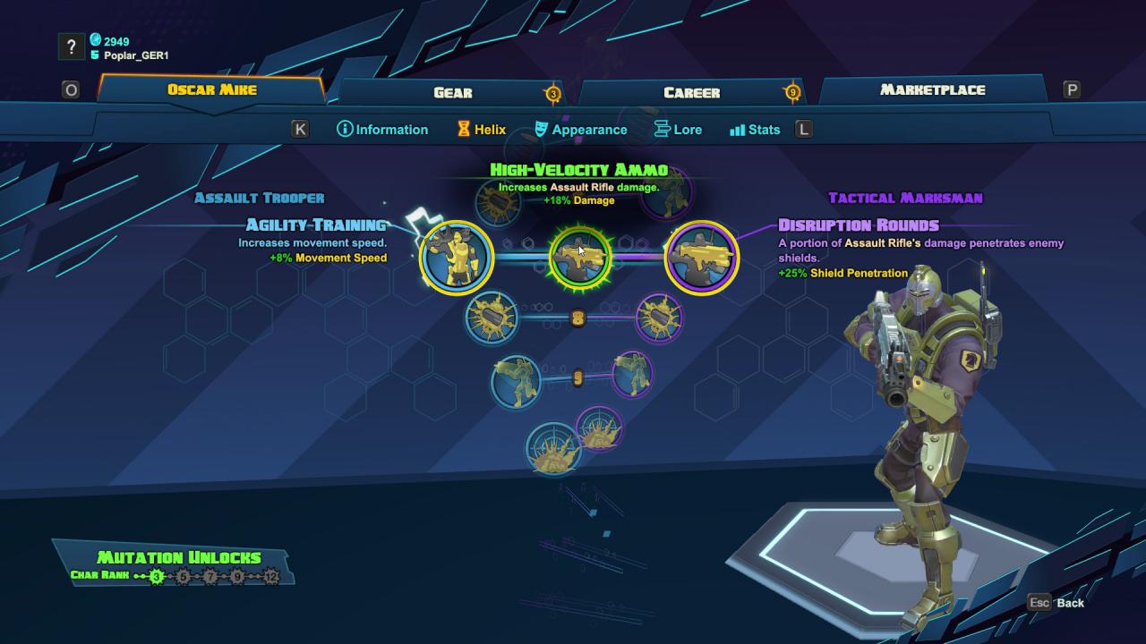 [03/05/2016] Battleborn: Die Helden steigen mit dem Helix-System in jeder Partie von Level 1 auf 10 auf. Ihr könnt aber auch permanente Boni freischalten.