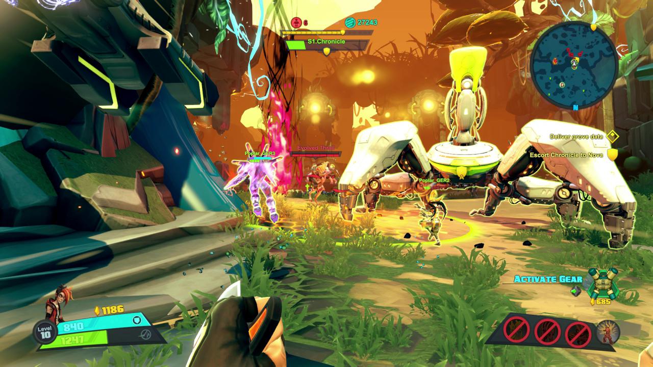[10/05/2016] Battleborn im Test: Für den Koop-Modus gibt es lediglich drei unterschiedliche Missionstypen. Etwas zu mager, wie wir finden.
