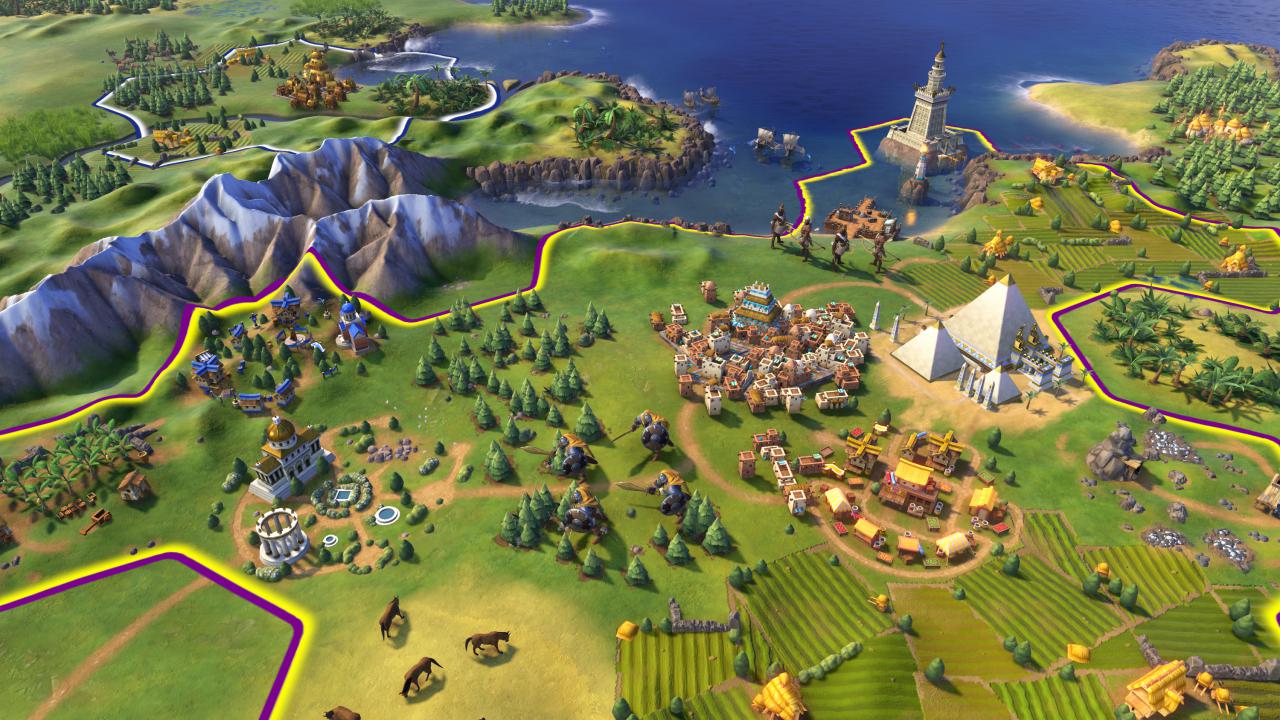 Weltwunder benötigen in Civlization 6 nun ein eigenes Hexfeld und haben zudem eine Voraussetzung. Die Pyramiden können beispielweise nur auf Wüstenfelder errichtet werden.