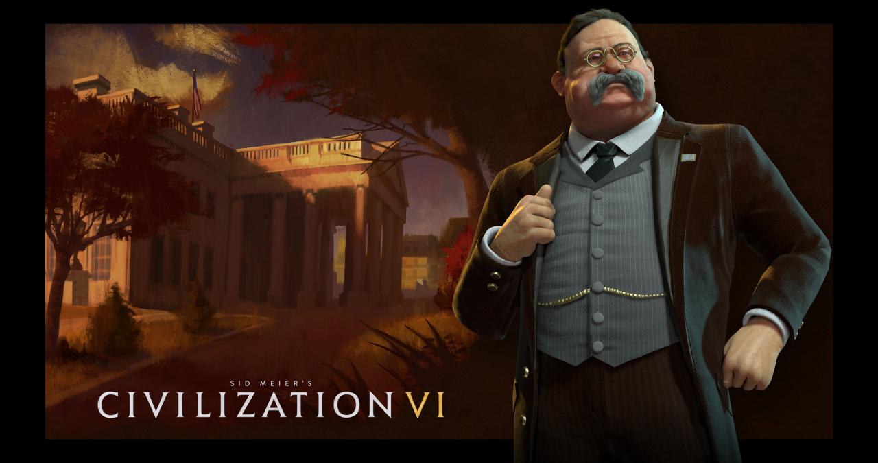 Angeführt wird die amerikanische Nation diesmal von Teddy Roosevelt. Das Verhalten der KI-Anführer soll sich in Civ 6 übrigens mehr ihren historischen Vorbildern orientieren.