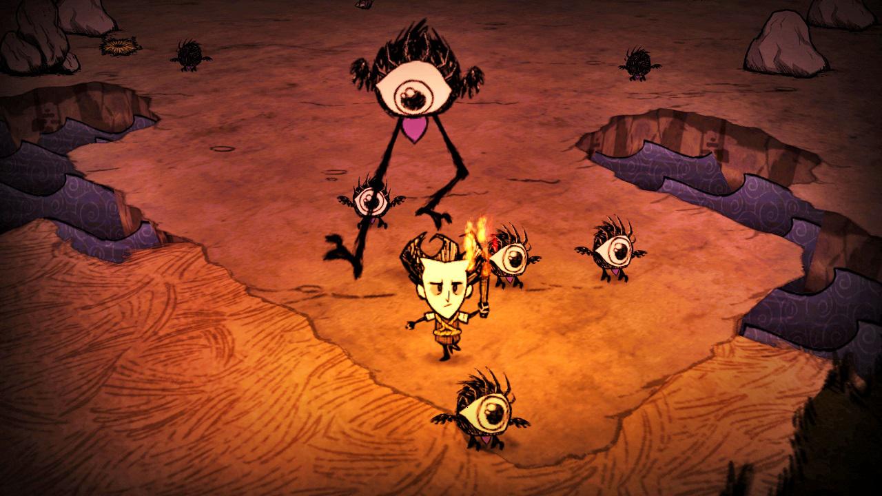 [25/05/2016] Don't Starve: Die Verwandtschaft zu Minecraft kann die Survival-Simulation nicht leugnen: Wie im Klötzchen-Baukasten geht es um das Überleben in der Wildnis und in kalten, finsteren Nächten. Im Kampf gegen Mutter Natur und ihre klauenbewehrten Schergen sammelt ihr Ressourcen und bekämpft Monster, um das Unausweichliche hinauszuzögern: das Ableben des Protagonisten. Das im Tim-Burton-Look gehaltene Survival Rogue-like bietet keine Speicherfunktion oder ähnlichen Weichei-Luxus - hier geht's ums nackte Überleben.
