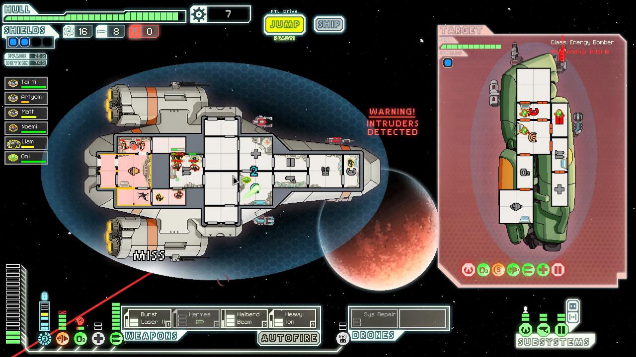 [25/05/2016] Einer der Gründer des modernen Rogue-Games: Im Sci-Fi-Abenteuer FTL darf man speichern.Der Bildschirm-Tod ist trotzdem endgültig, das Savegame wird dann überschrieben.
