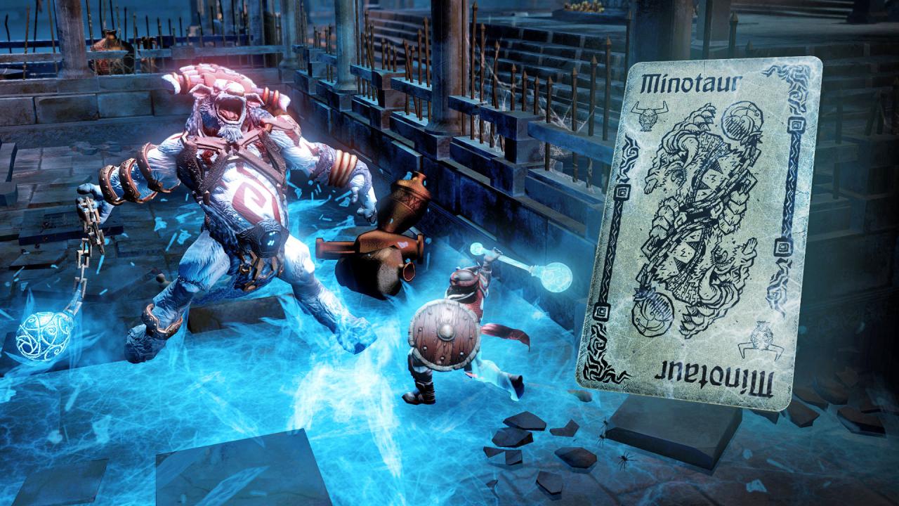 [25/05/2016] Hand of Fate: Entwickler Defiant Development vermischt Trading-Card-Game, Dungeon-Crawler und Arenagefechte zu einem harmonischen Rogue-Erlebnis der etwas anderen Art: Hier durchquert ihr die prozedural generierten Zufallskerker nicht in gewohnter Rogue-Manier mit einer Figur, stattdessen werden die Ereignisse durch den Erzähler ausgespielt, und zwar in Kartenform. Das Resultat fühlt sich ein bisschen an wie ein altes Rollenspiel-Buch: 