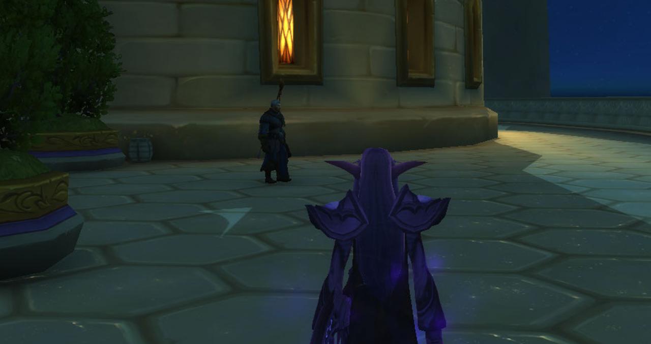 World of Warcraft Legion: Khadgar versteckt sich auf der Terasse neben der Violetten Zitadelle. Er und Jaina verfolgen nach der Schlacht am Verheerten Strand unterschiedliche Ziele. Ganz klar, ein Erzmagier wird die Stadt verlassen müssen!