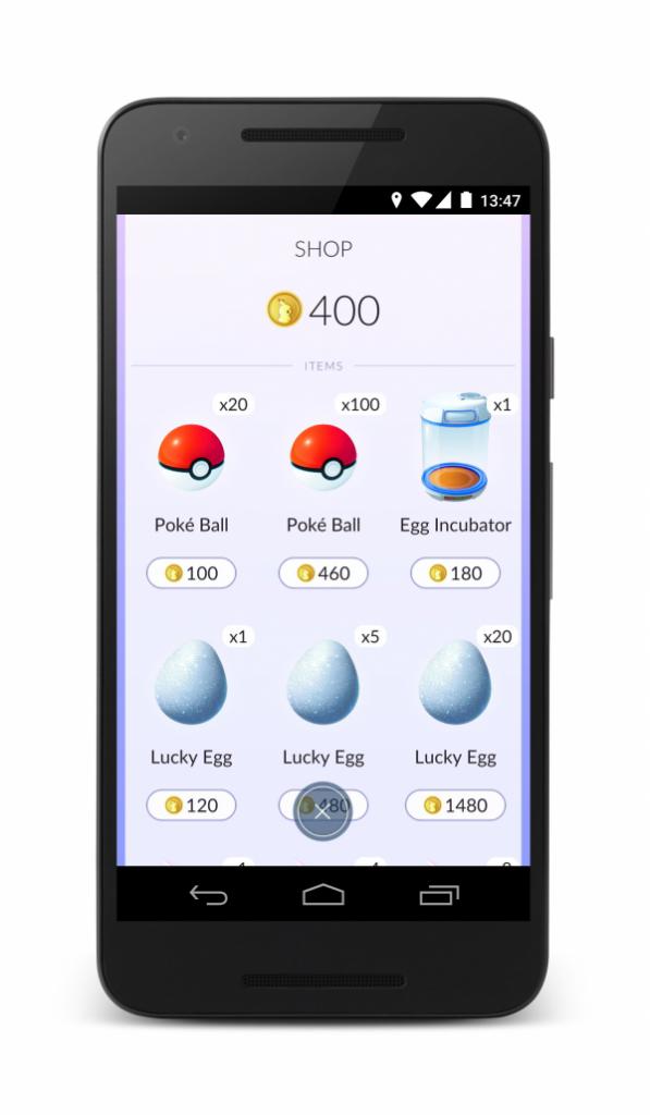 [23/06/2016] In sogenannten PokéStops kauft ihr Items. Optional blecht ihr mit Echtgeld, um euch schneller zum Erfolg zu verhelfen.