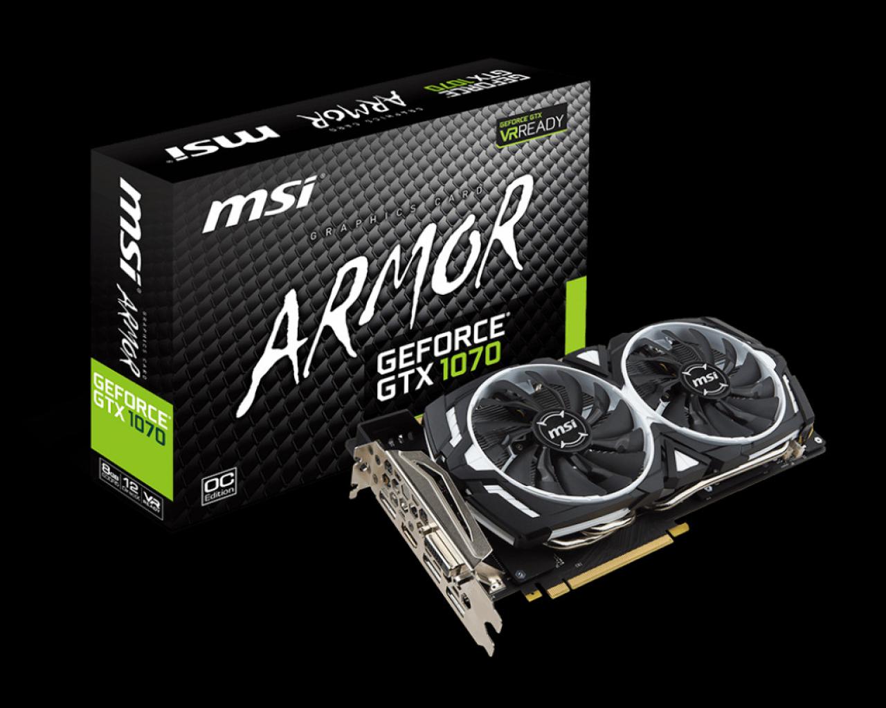 [10/06/2016] MSI GTX 1070 Armor 8G OC
