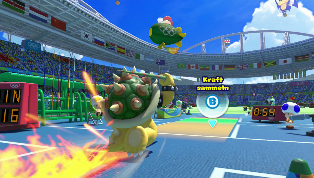 [23/06/2016] Der Speerwurf fällt auf der Wii U deutlich einsteigerfreundlicher aus als auf dem 3DS. Man packt schnell gute Weiten - sehr gut wird man erst nach viel Training.