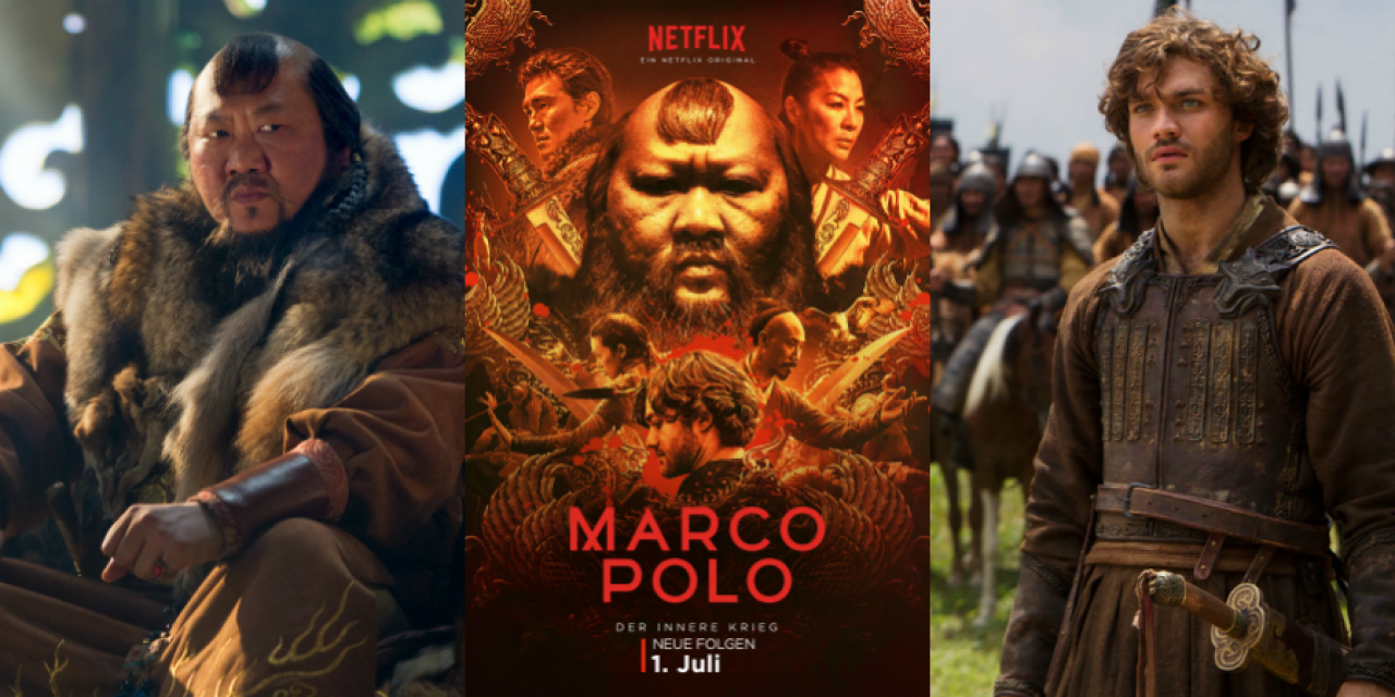 Dramaturgisch erweiterte Erzählung vom Aufenthalt des Entdeckers Marco Polo am Hof des Kublai Khan in China.