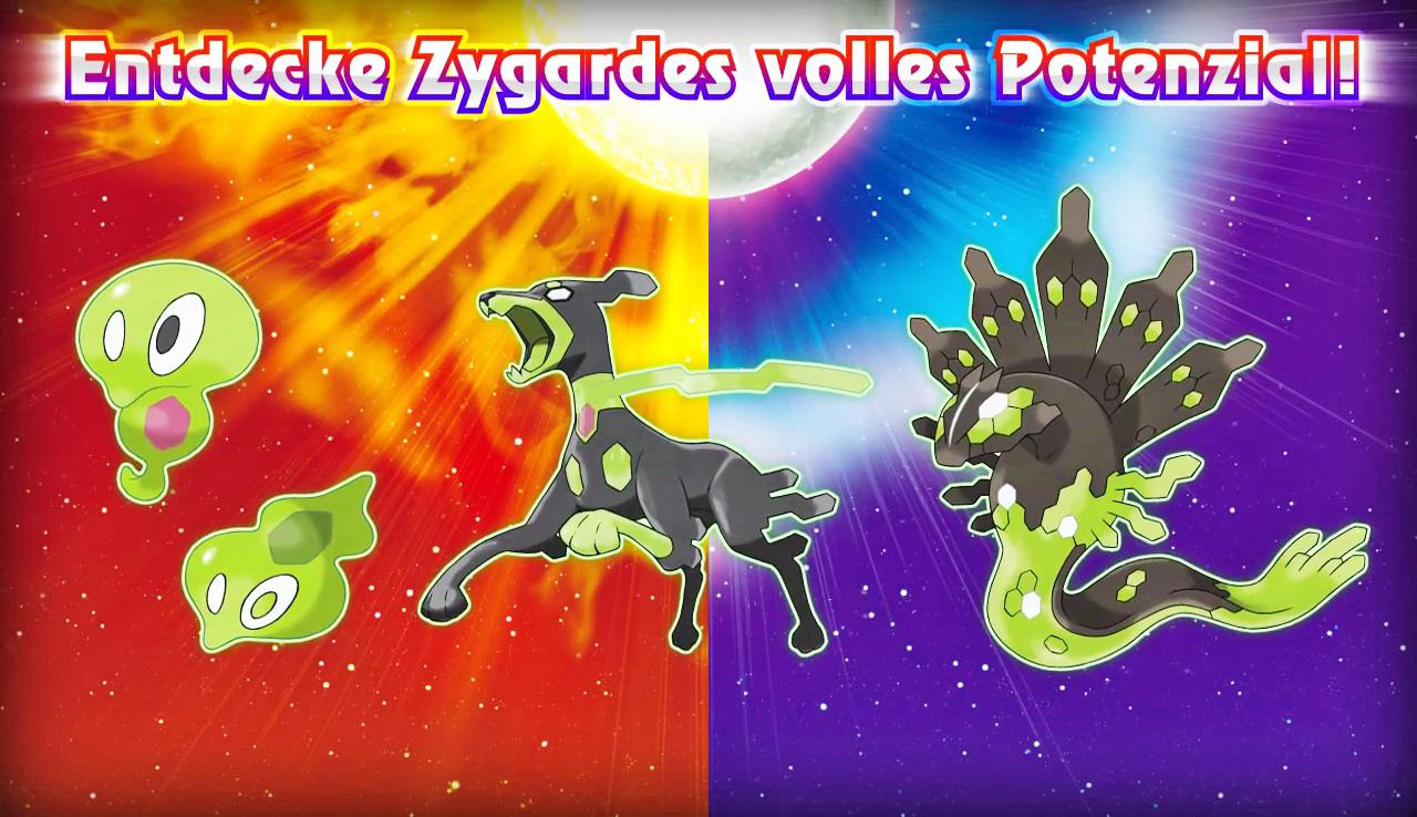 [07/07/2016] Zygarde erhält mehrere Formen. Hier seht ihr die Zellform, die 10% Form und das 50%-Zygarde.