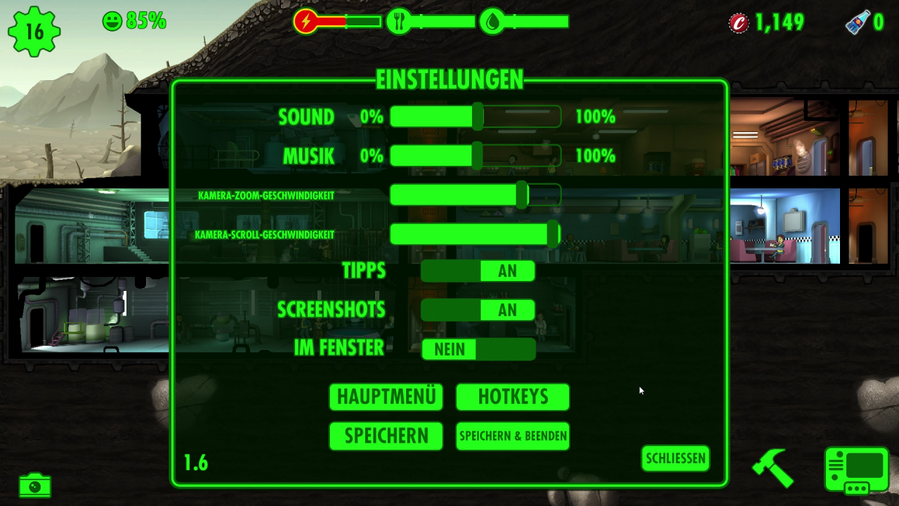 [15/07/2016] Das Options-Menü der PC-Version