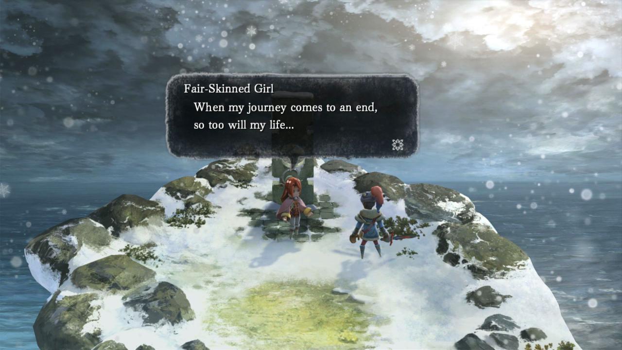[21/07/2016] Die Setsuna, die! Die spannende Geschichte kommt zwar mit allerlei Japano-RPGKlischees daher, nutzt diese aber sinnvoll und lebt von den sympathischen Figuren.