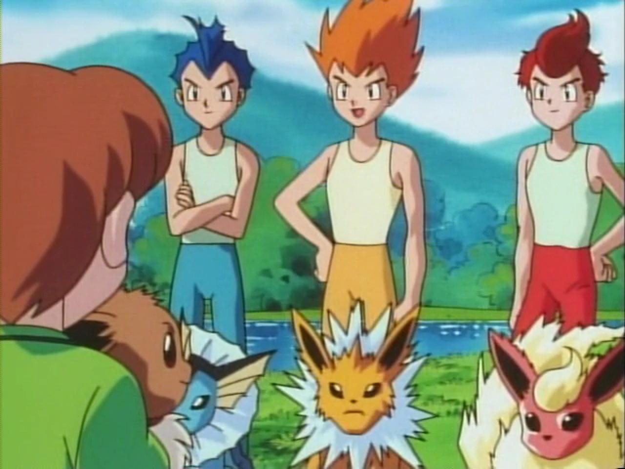 [17/07/2016] Die drei Evoli-Brüder von links nach rechts: Rainer (Aquana), Sparky (Blitzra) und Pyro (Flamara).