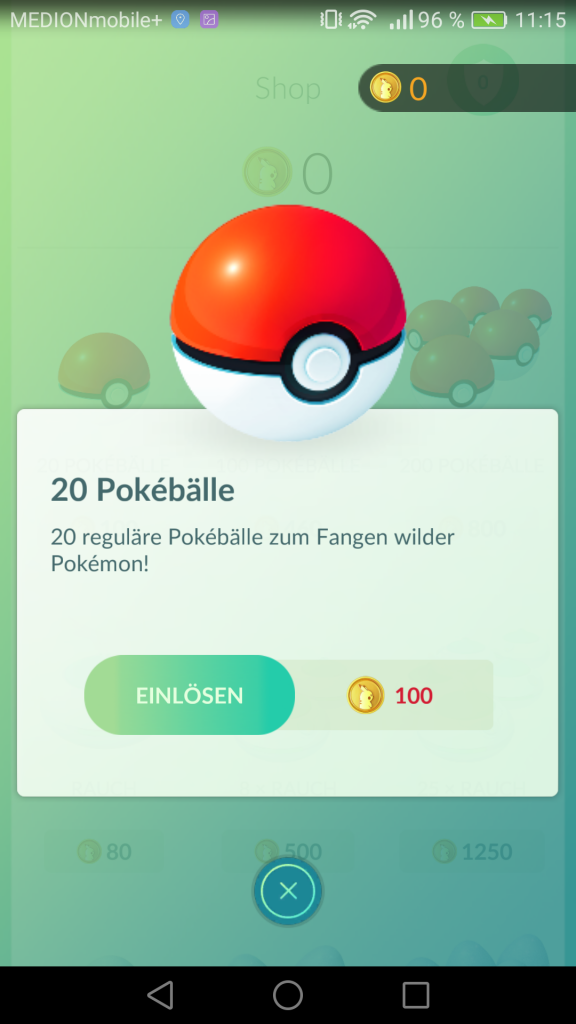 Pokémon GO: Pokébälle kann man kaufen.