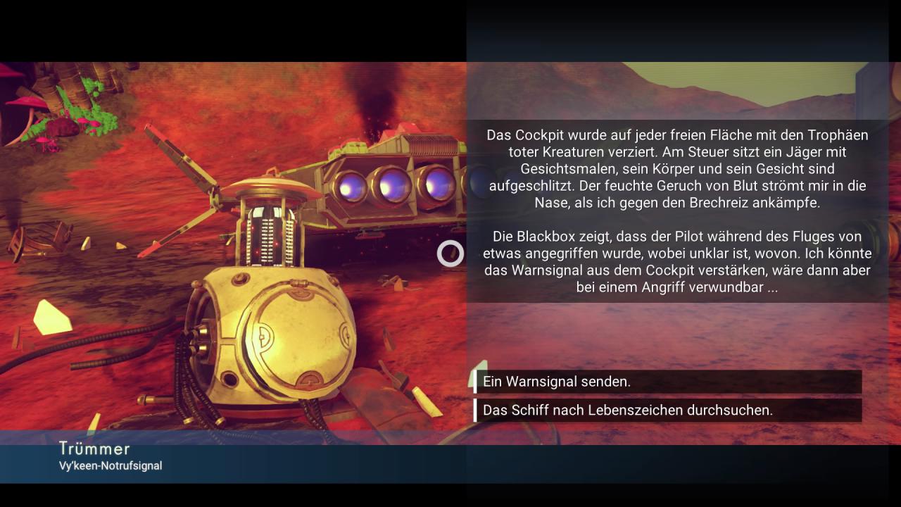 Story-Schnipsel lassen sich bei Trümmer-Objekten aufstöbern.