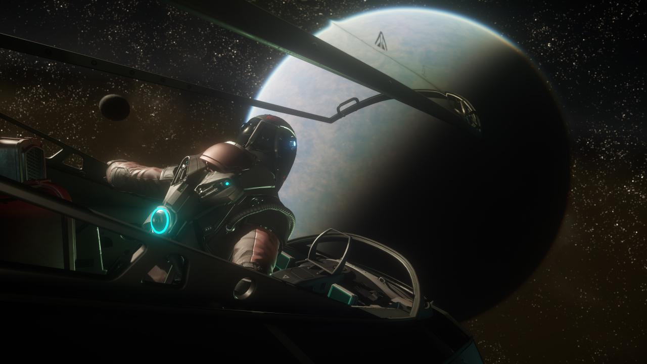 Dank unseres Raumanzugs können wir im All aus unserem Cockpit steigen.