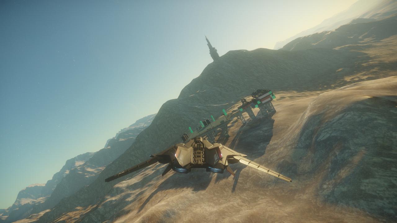 Unsere ausgewählte Landezone, die Levski-Plattform, kommt in Sicht und wir wechseln vom Cruise- in den Präzionsflugmodus, um nicht am Ziel vorbeizurauschen.