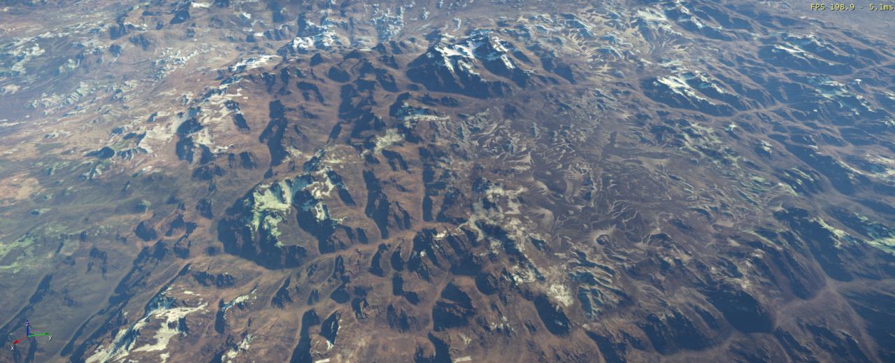 Die prozedural generierten Landschaften lassen sich hinterher noch im Editor bearbeiten, um ein möglichst realistisch wirkendes Ergebnis zu erzielen.
