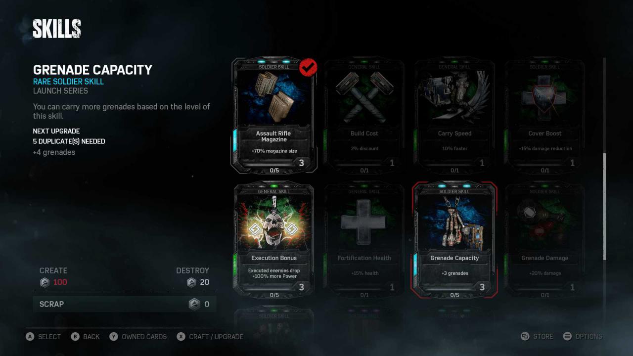 [16/09/2016] Das Kartensystem bringt eine neue Komponente in den Horde-Modus. Mit den Skill Cards legen wir zusätzliche Fähigkeiten für unseren Helden fest.