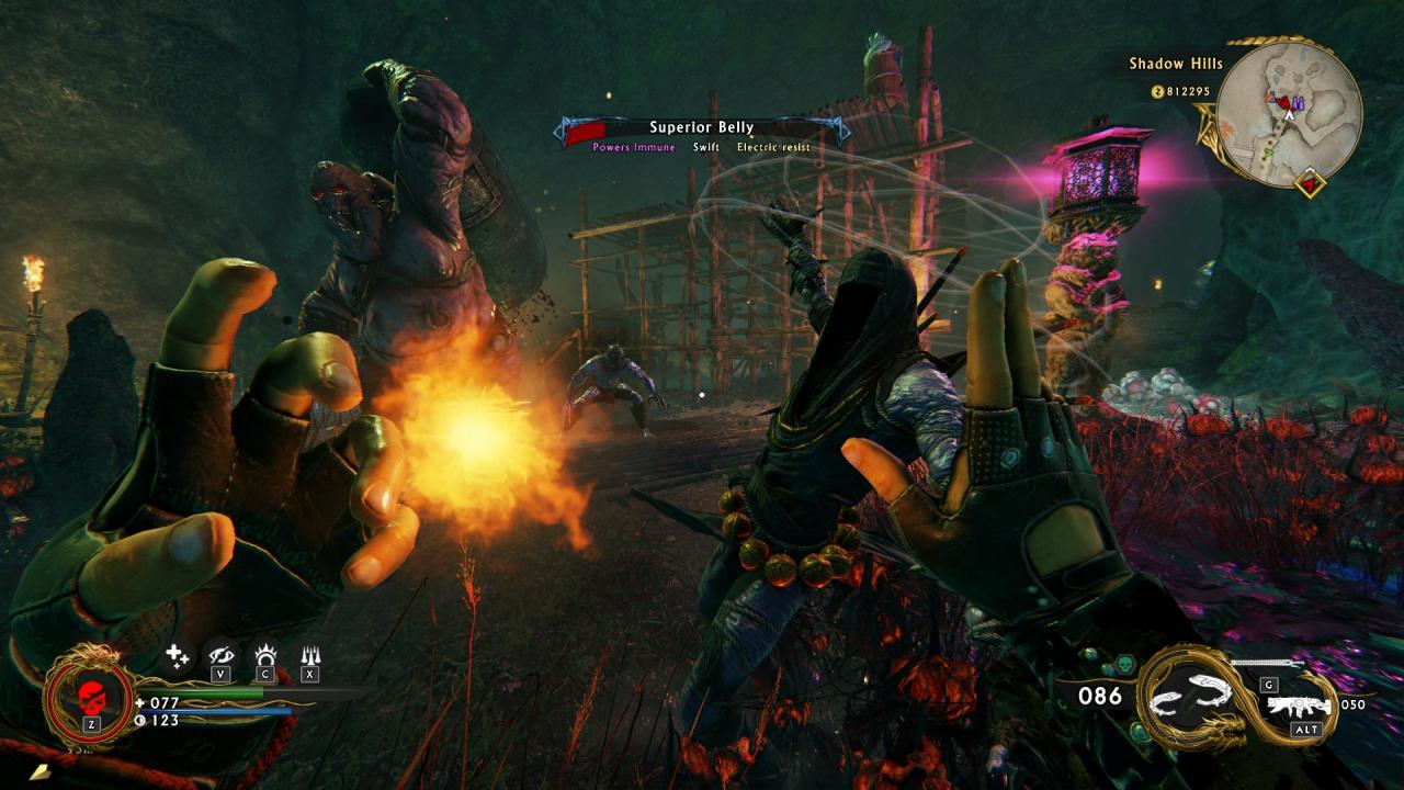 [14/10/2016] In Shadow Warrior 2 gibt es automatisch regenerierende Lebensenergie nur mit dem richtigen Skill; vorher seid ihr auf herumliegende Medipacks und Lo Wangs Heilzauber angewiesen.
