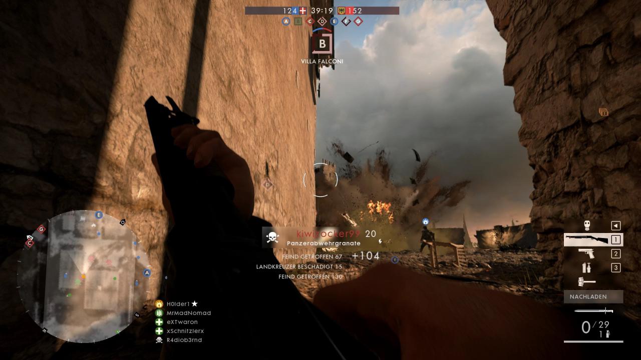 [28/10/2016] Battlefield 1: Unverhofft kommt oft: Aus der Deckung heraus mit Panzerabwehrgranaten einen Panzer sprengen macht großen Spaß!